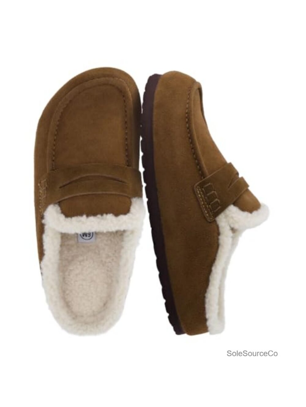 CUSHIONAIRE Women's Suede Mocc with Penny Strap